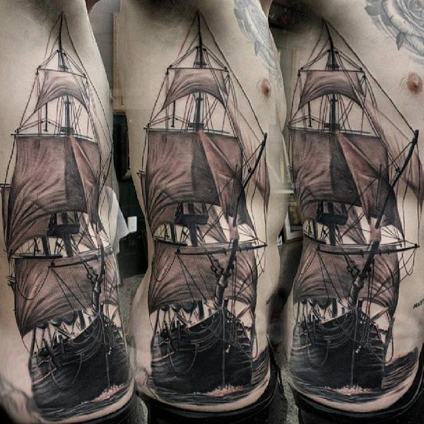 tatuaje barco navio 82