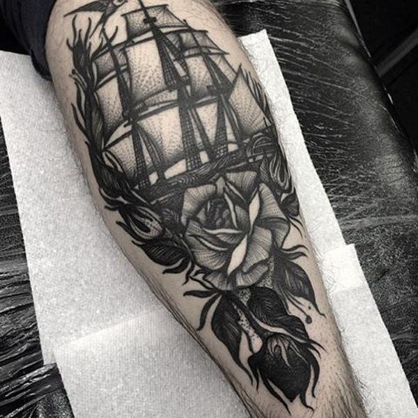 tatuaje barco navio 90