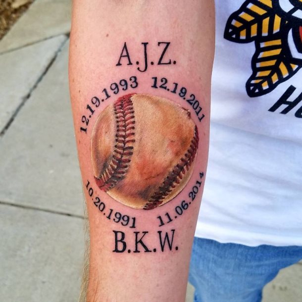 tatuaje beisbol 45