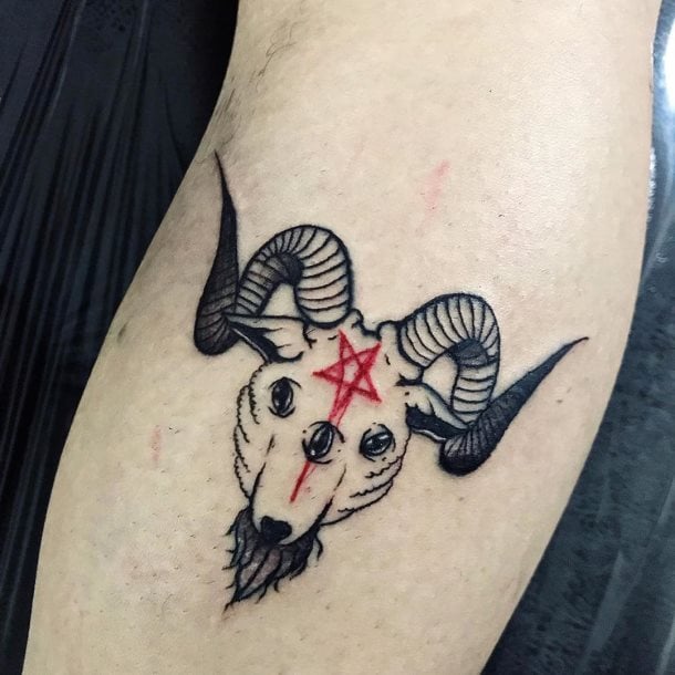 tatuaje calavera craneo cabra 14