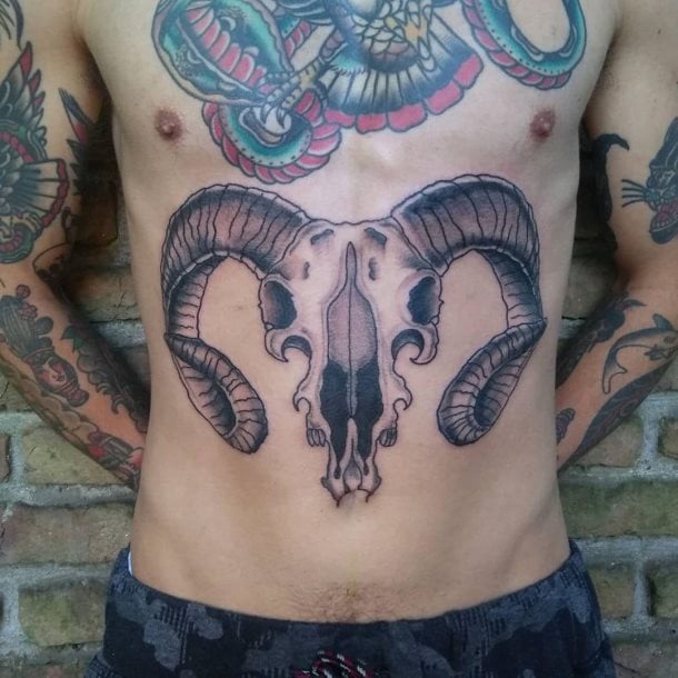 tatuaje calavera craneo cabra 19