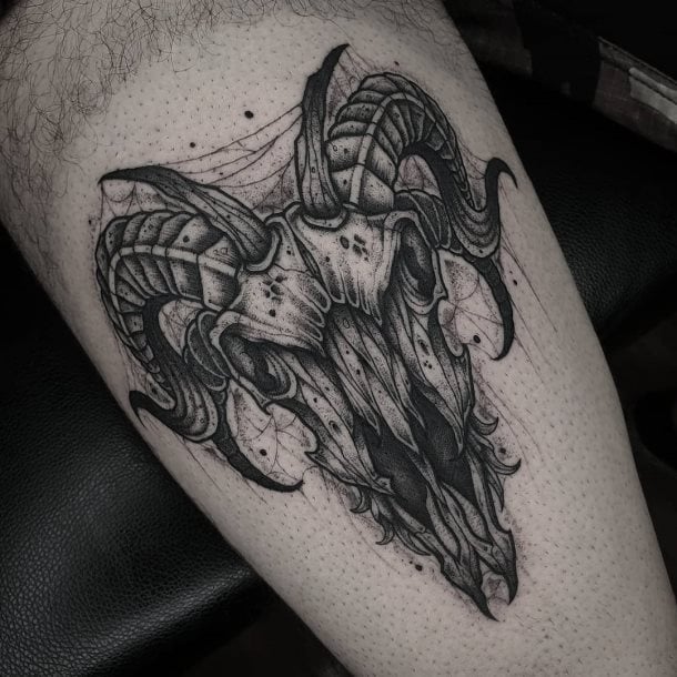 tatuaje calavera craneo cabra 21