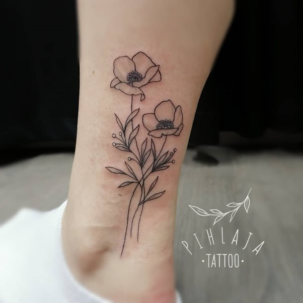 tatuaje claveles 16
