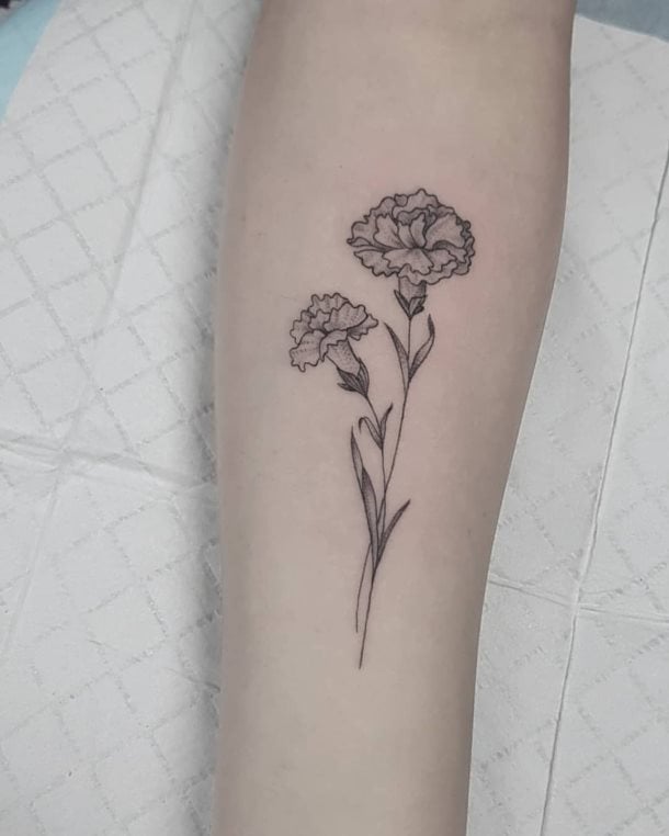 300 Tatuajes de CLAVELES que quedan genial en mujeres