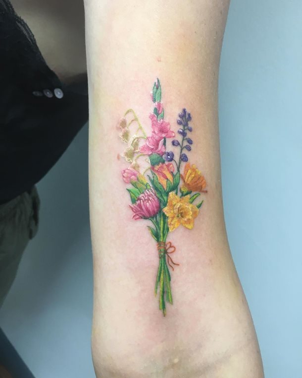 80 Tatuajes de flores bonitas: Galería de diseños