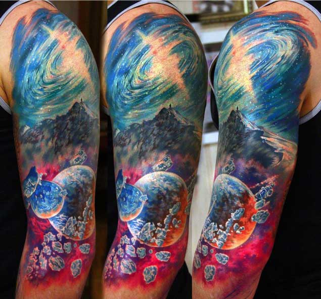 tatuaje cosmico espacio 25