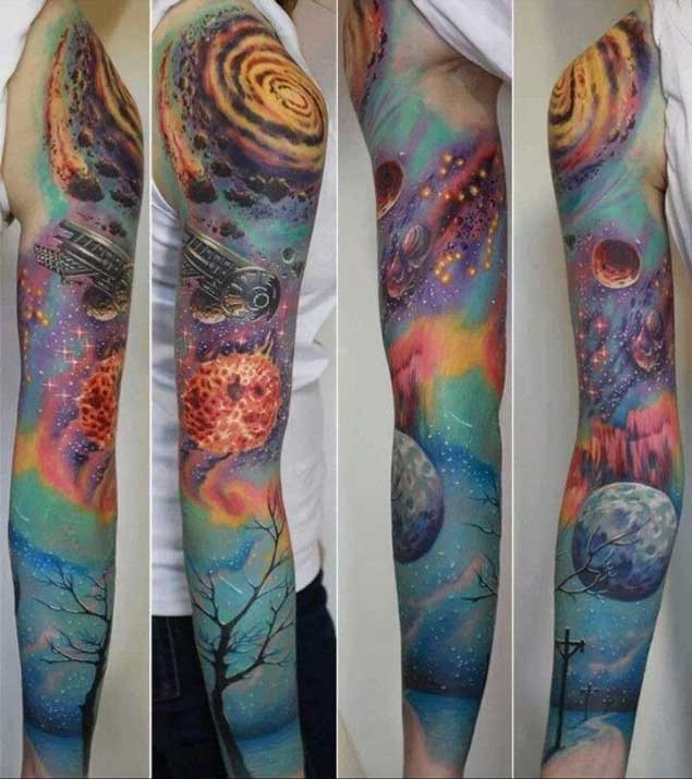 tatuaje cosmico espacio 35