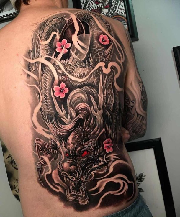 tatuaje flores japonesas 13