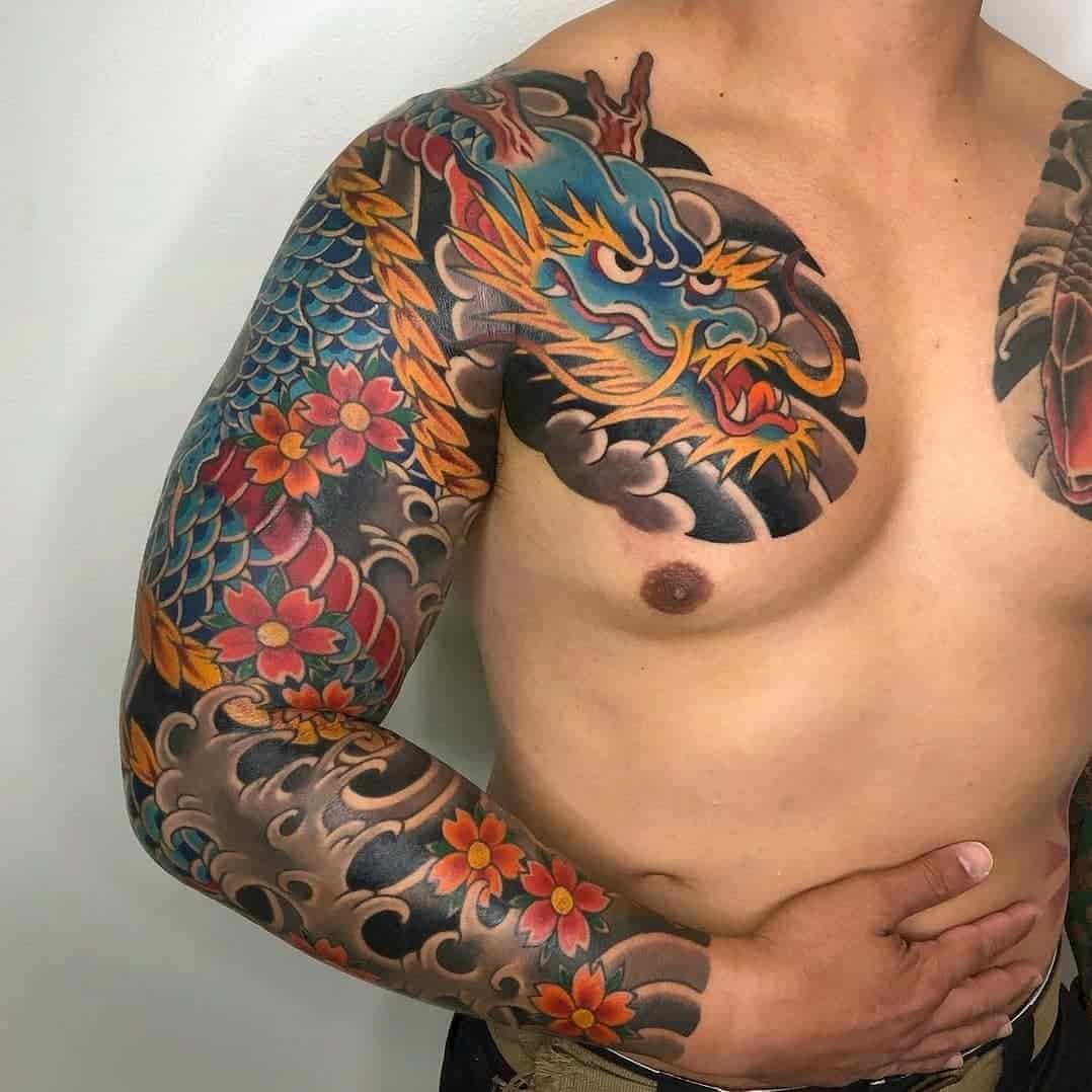 tatuaje flores japonesas 15