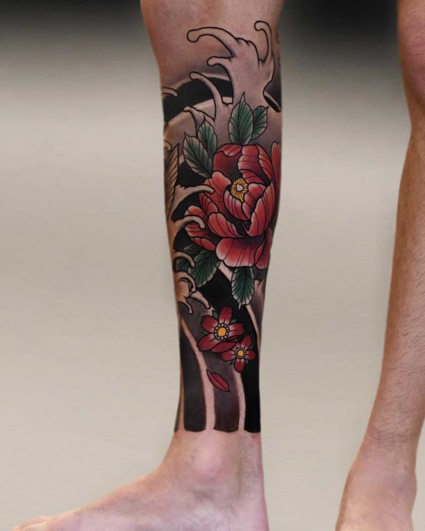 tatuaje flores japonesas 24