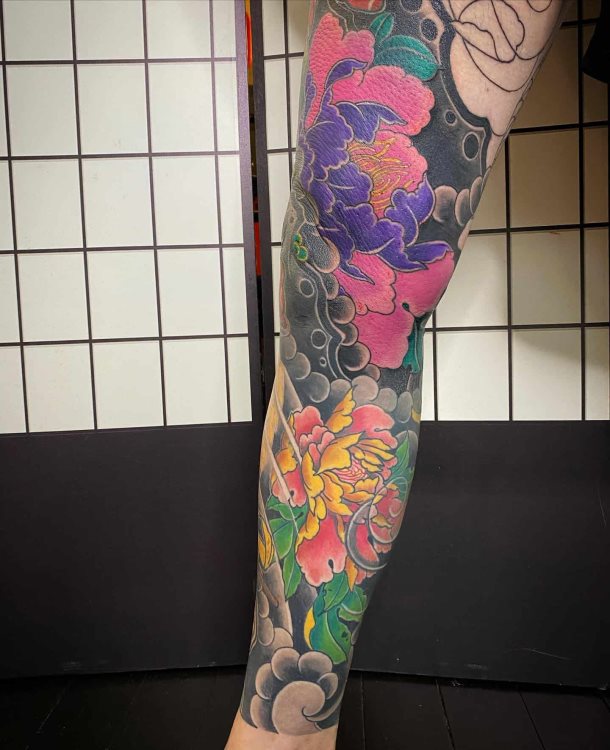 tatuaje flores japonesas 26