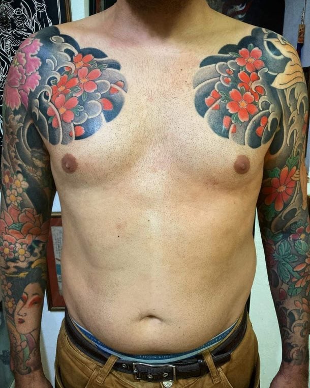 tatuaje flores japonesas 50