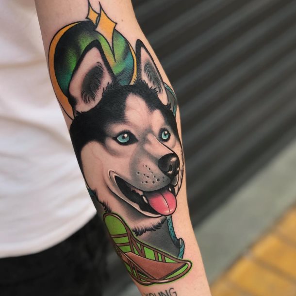 tatuaje husky siberiano 16