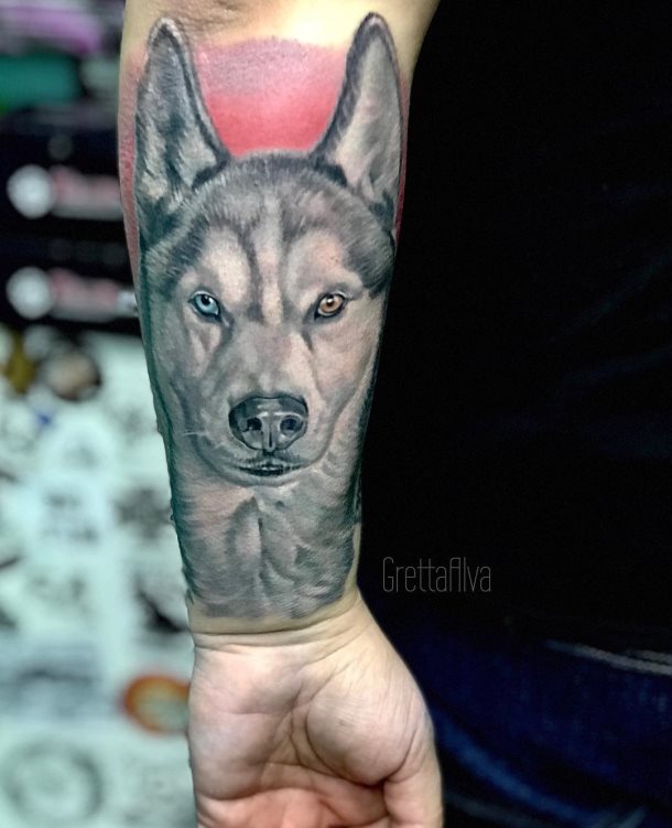 tatuaje husky siberiano 21