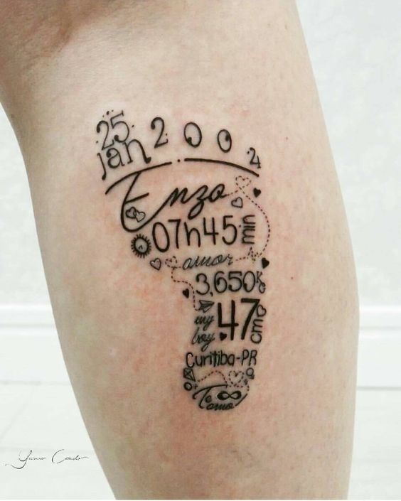 tatuaje nombre hijo 132