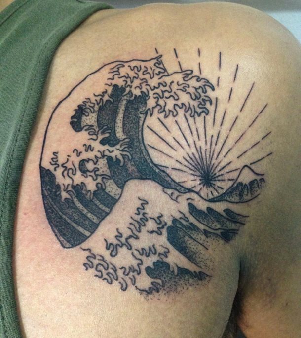 tatuaje ola japonesa 14