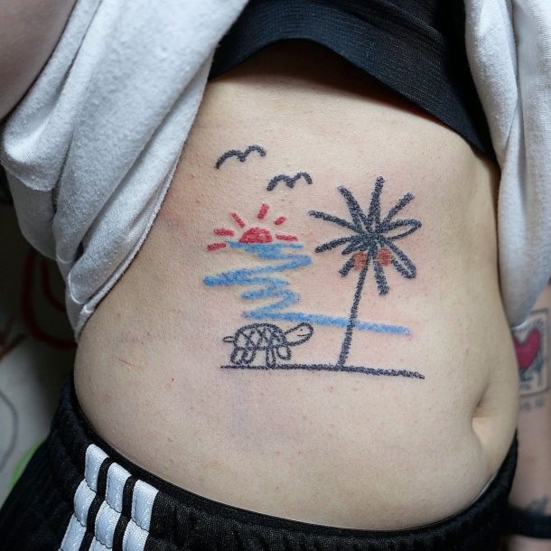 150 Tatuajes de playas: Agua, mar, tranquilidad y mucha arena