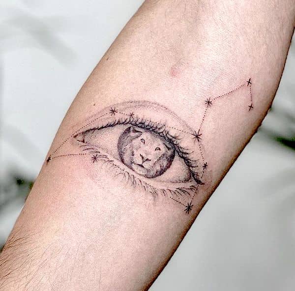 tatuaje signo zodiaco leo 46