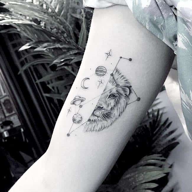 tatuaje signo zodiaco leo 54