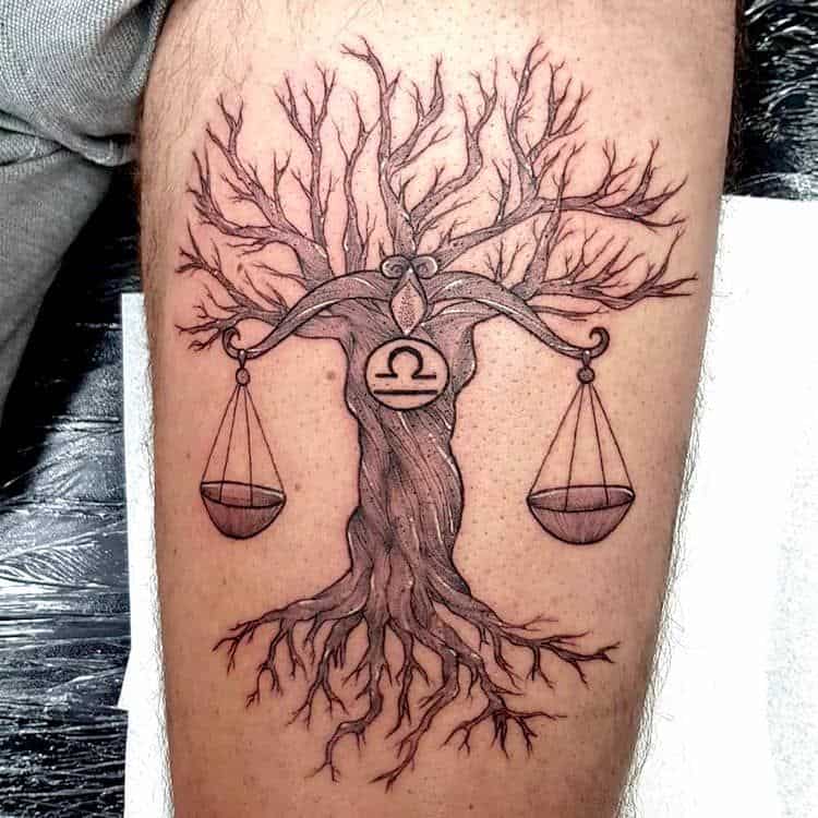 tatuaje signo zodiaco libra 19