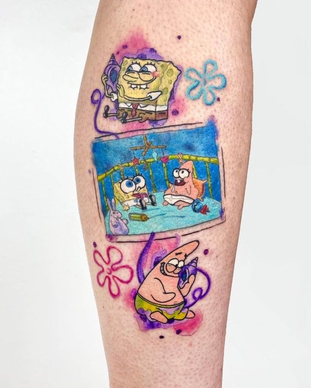 tattoo bob esponja 09