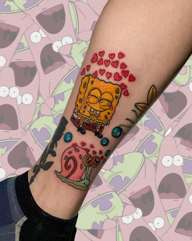 tattoo bob esponja 11