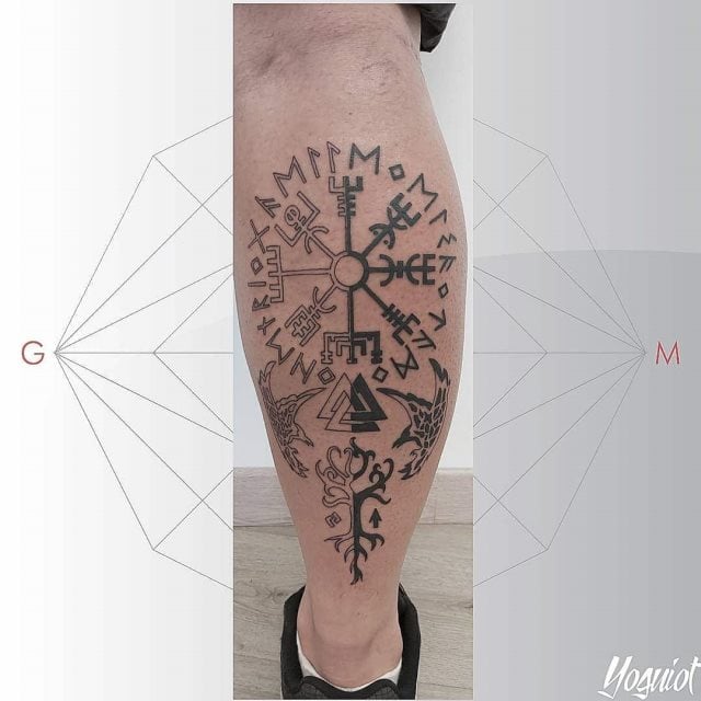 tattoo brujula vegvisir 67