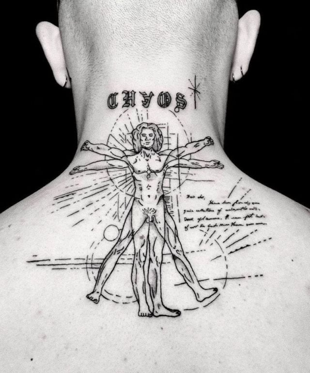 Tatuajes del Hombre de Vitruvio – 25 diseños y simbolismos