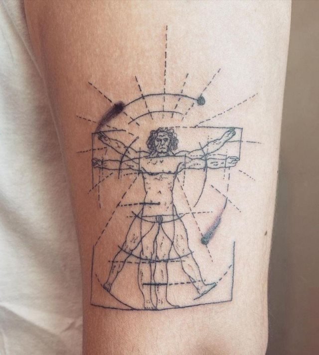 tattoo hombre vitruvio 05