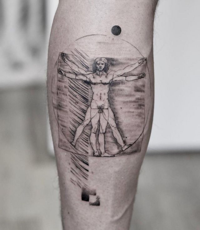 tattoo hombre vitruvio 10