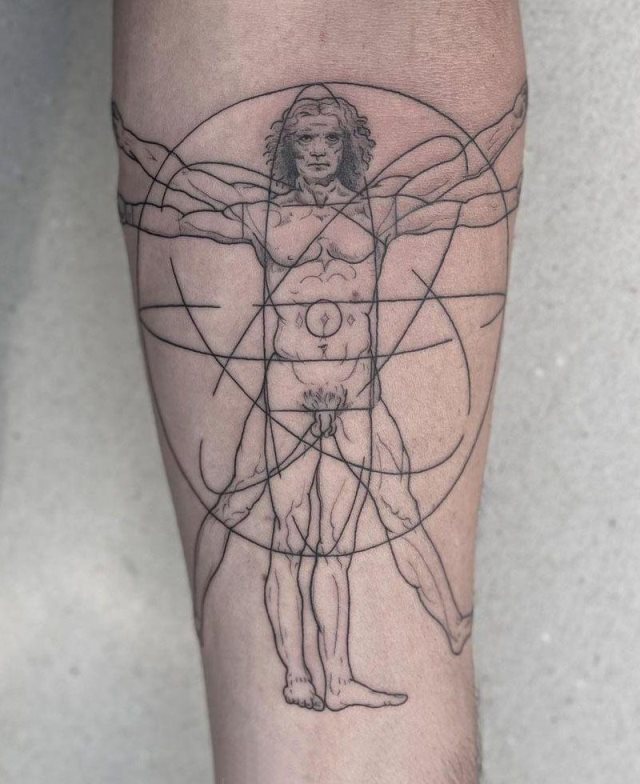 tattoo hombre vitruvio 12