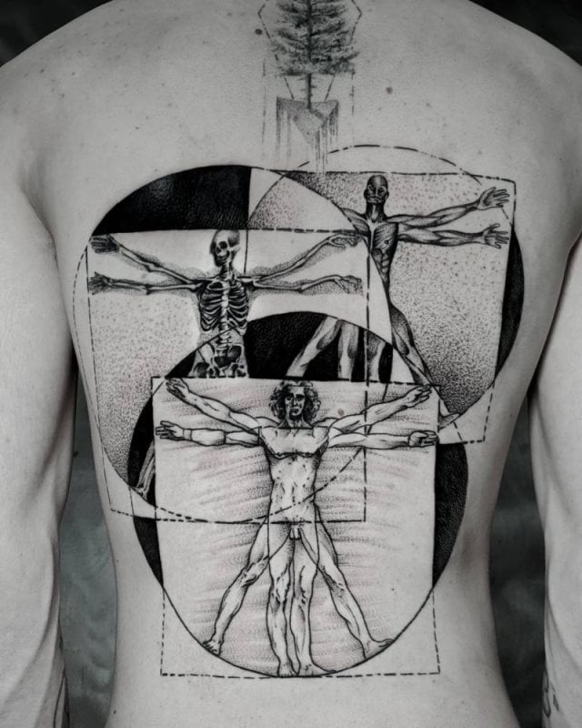 tattoo hombre vitruvio 19