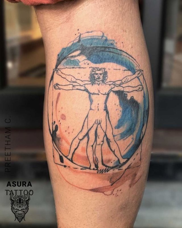 tattoo hombre vitruvio 21