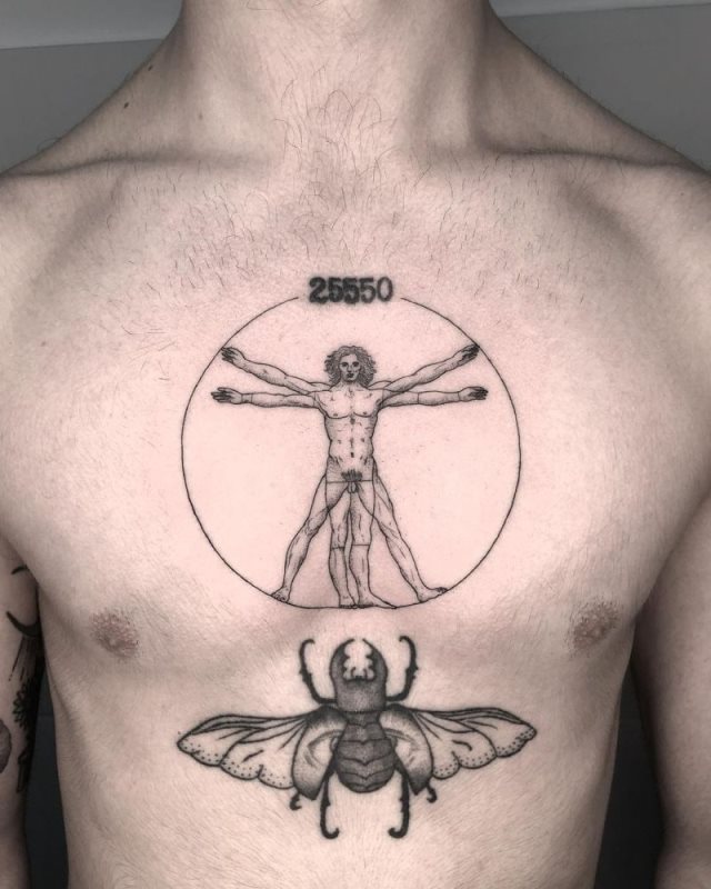 tattoo hombre vitruvio 24