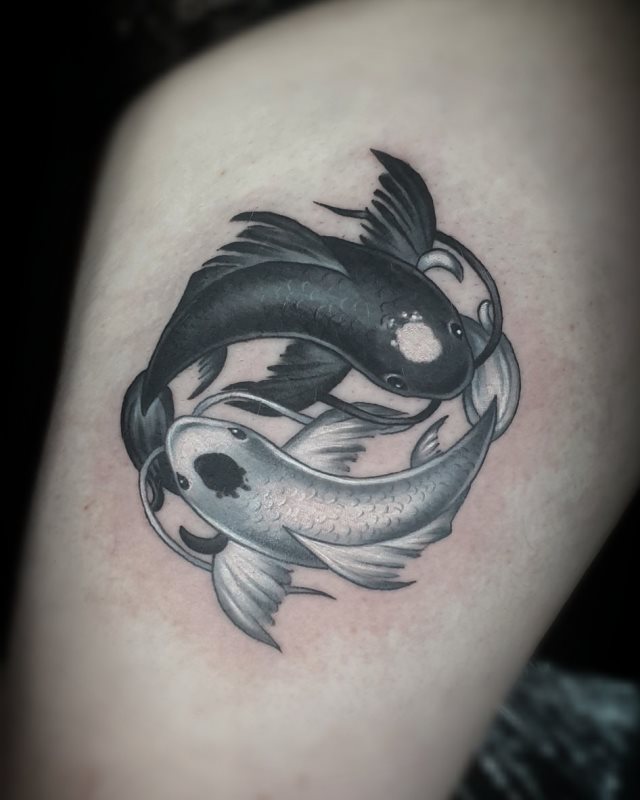 tattoo koi yin yang 02
