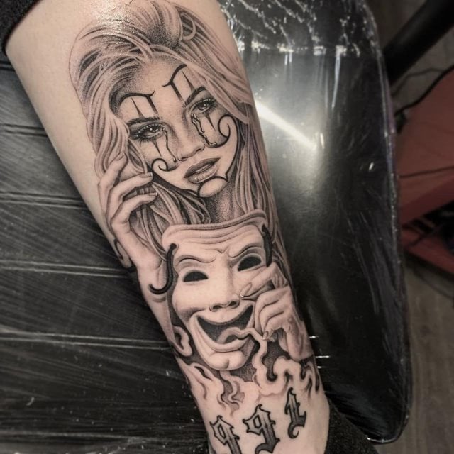 tattoo mascara careta drama 78