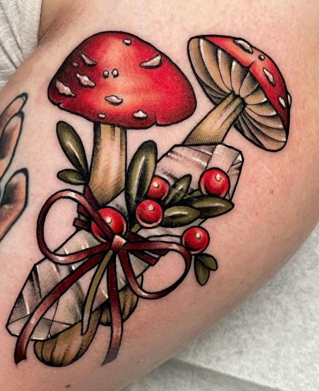 Tatuaje de setas, hongos, champiñones – 50 diseños y simbolismos