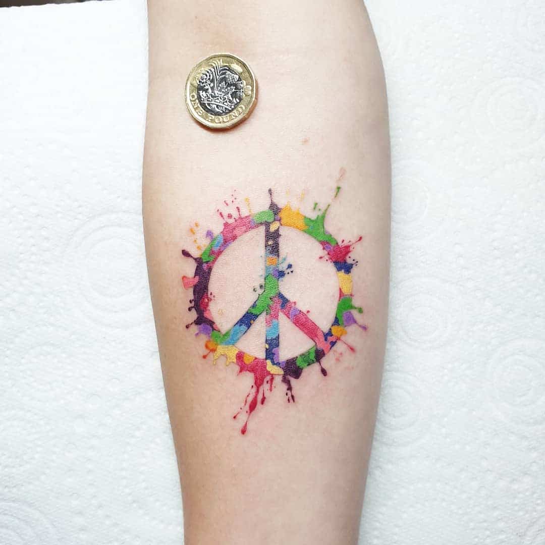 tattoo simbolo paz 47