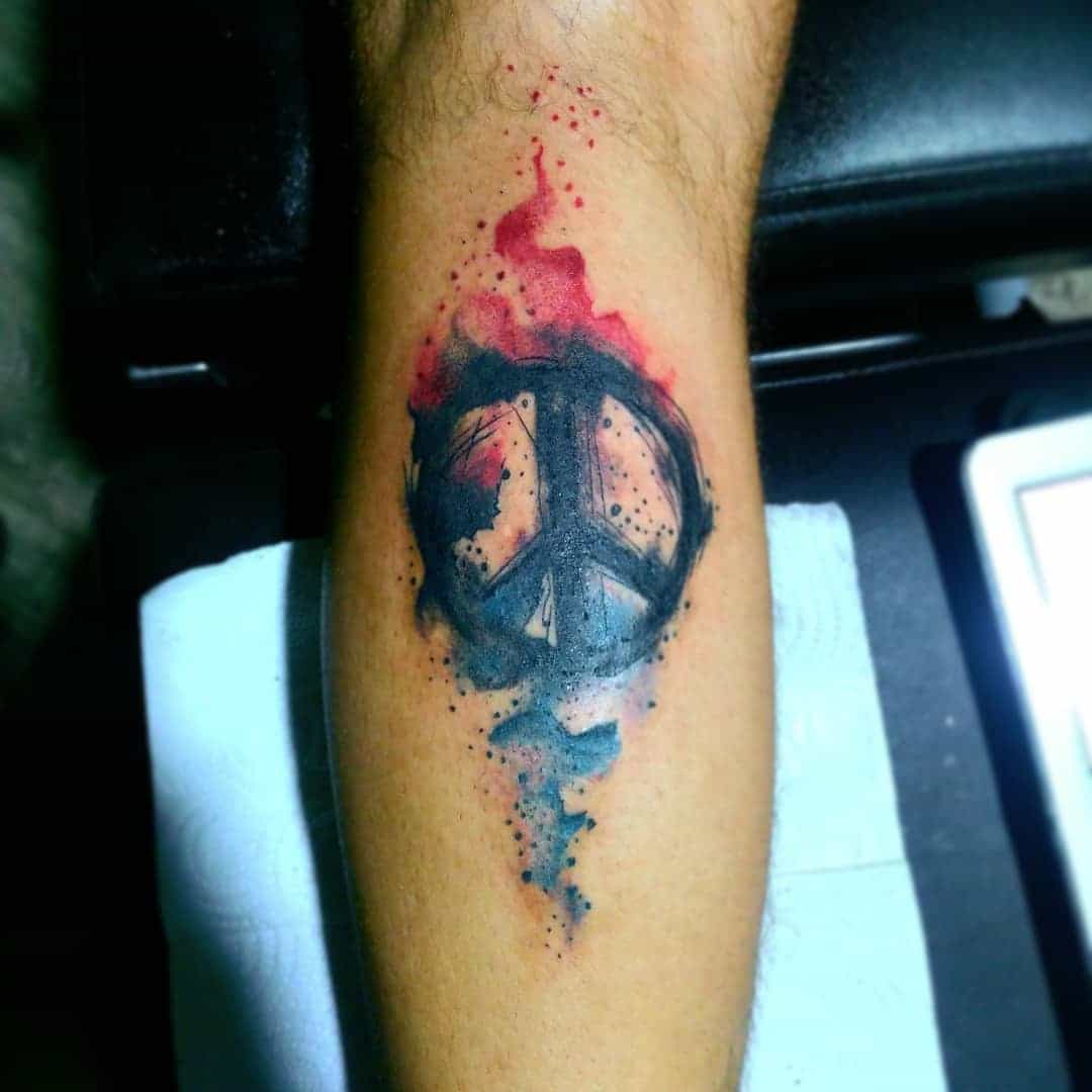 tattoo simbolo paz 75