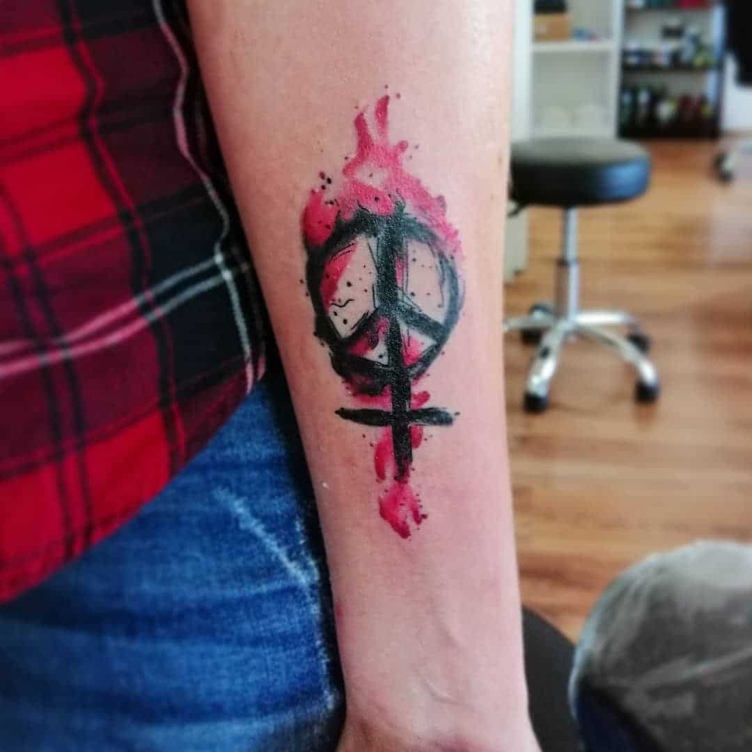 tattoo simbolo paz 93