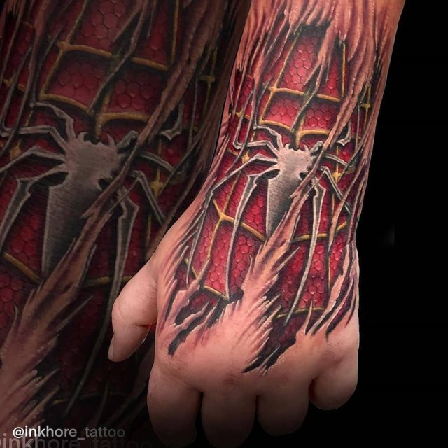 tattoo spiderman 102