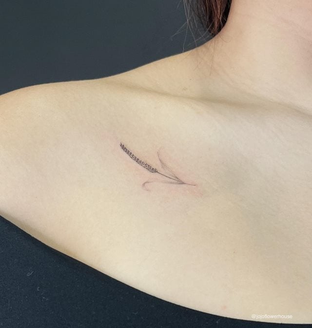 Tatuajes con trigo y otros cereales: 35 diseños muy femeninos