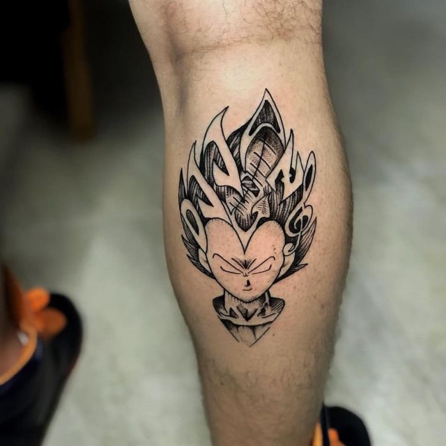 tattoo vegeta dragon ball 02