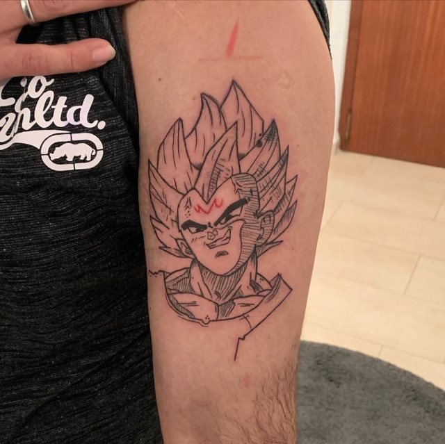 tattoo vegeta dragon ball 10