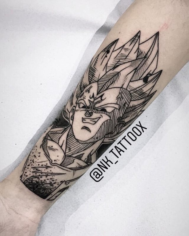 tattoo vegeta dragon ball 100