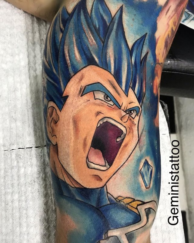 tattoo vegeta dragon ball 11