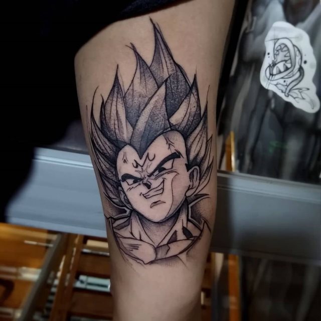 tattoo vegeta dragon ball 39