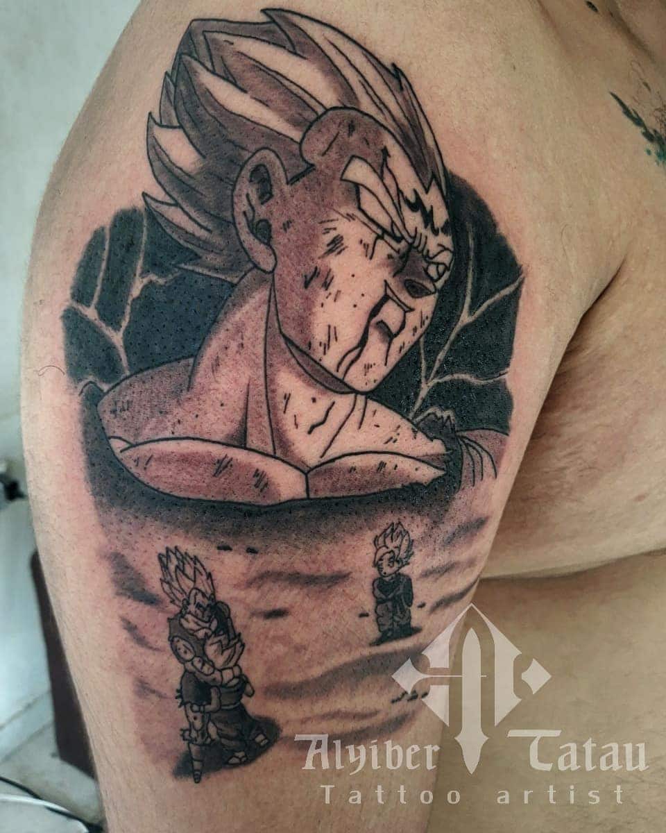 tattoo vegeta dragon ball 50