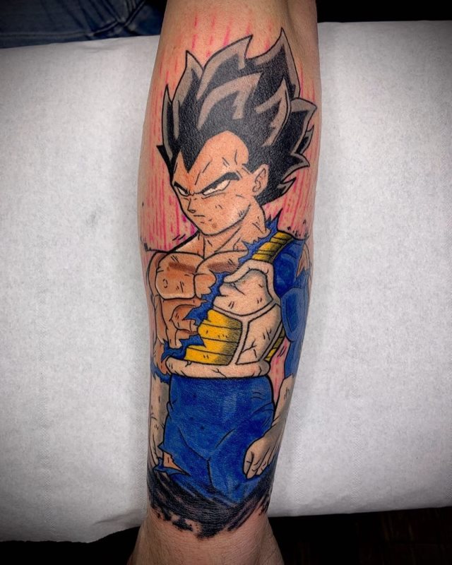 tattoo vegeta dragon ball 80