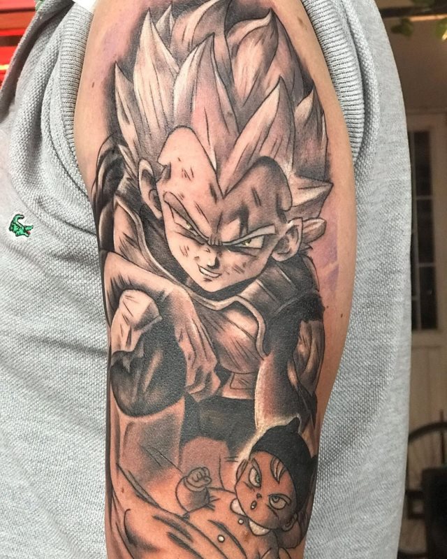 tattoo vegeta dragon ball 90